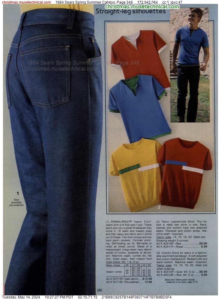 1984 Sears Spring Summer Catalog, Page 348