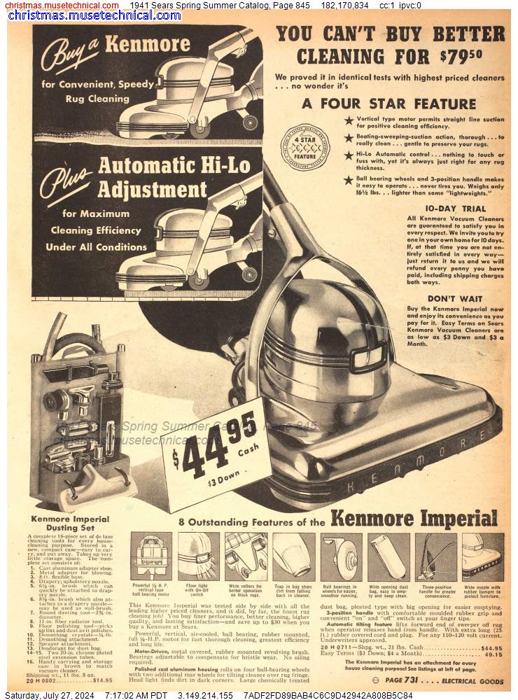 1941 Sears Spring Summer Catalog, Page 845