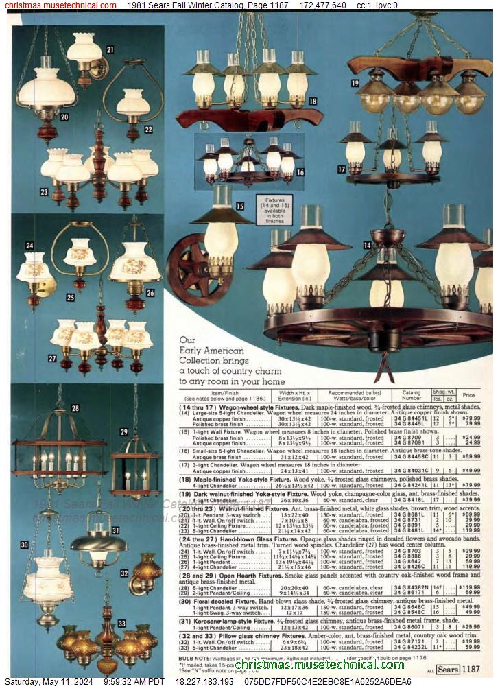 1981 Sears Fall Winter Catalog, Page 1187