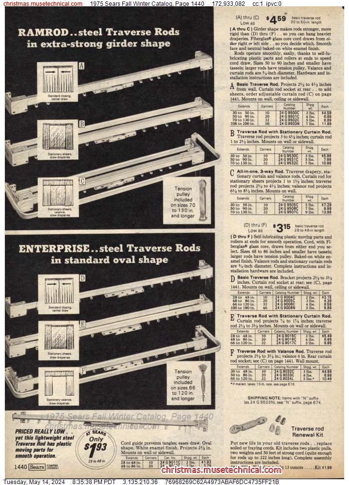 1975 Sears Fall Winter Catalog, Page 1440