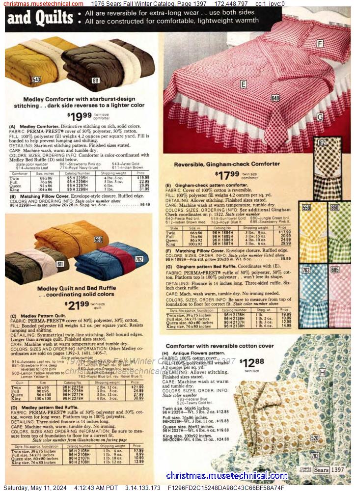 1976 Sears Fall Winter Catalog, Page 1397