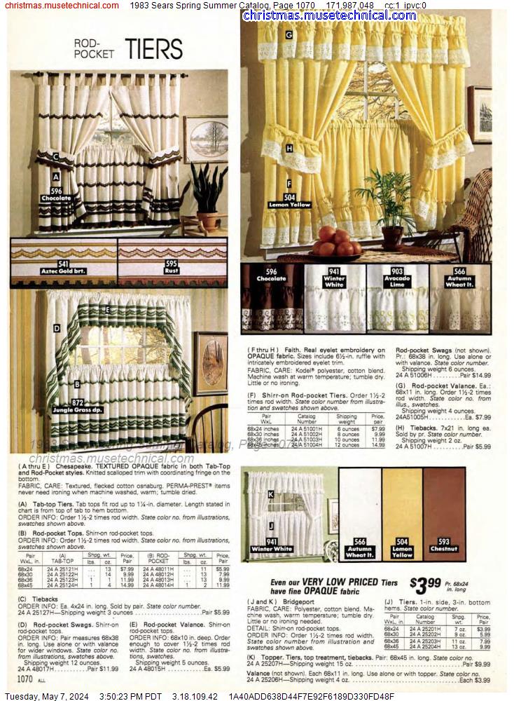 1983 Sears Spring Summer Catalog, Page 1070