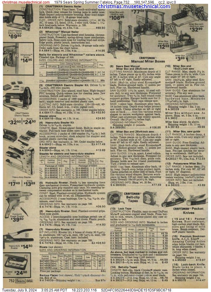 1979 Sears Spring Summer Catalog, Page 752