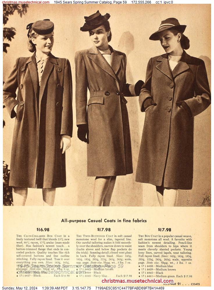 1945 Sears Spring Summer Catalog, Page 59