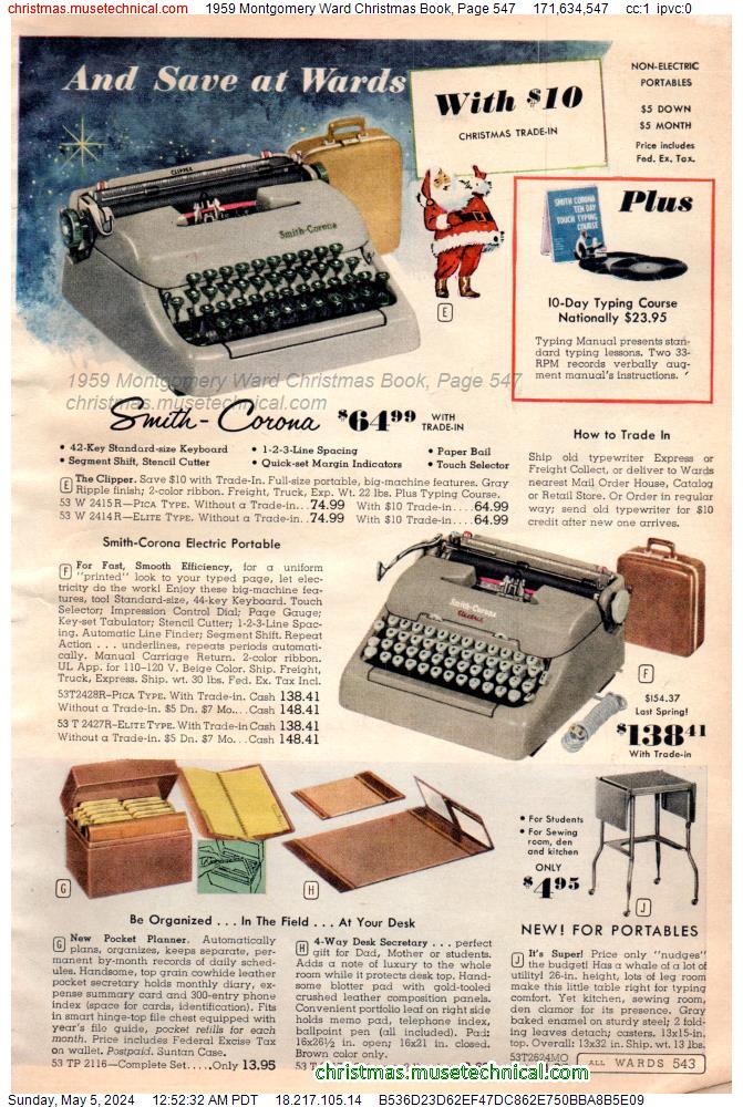1959 Montgomery Ward Christmas Book, Page 547