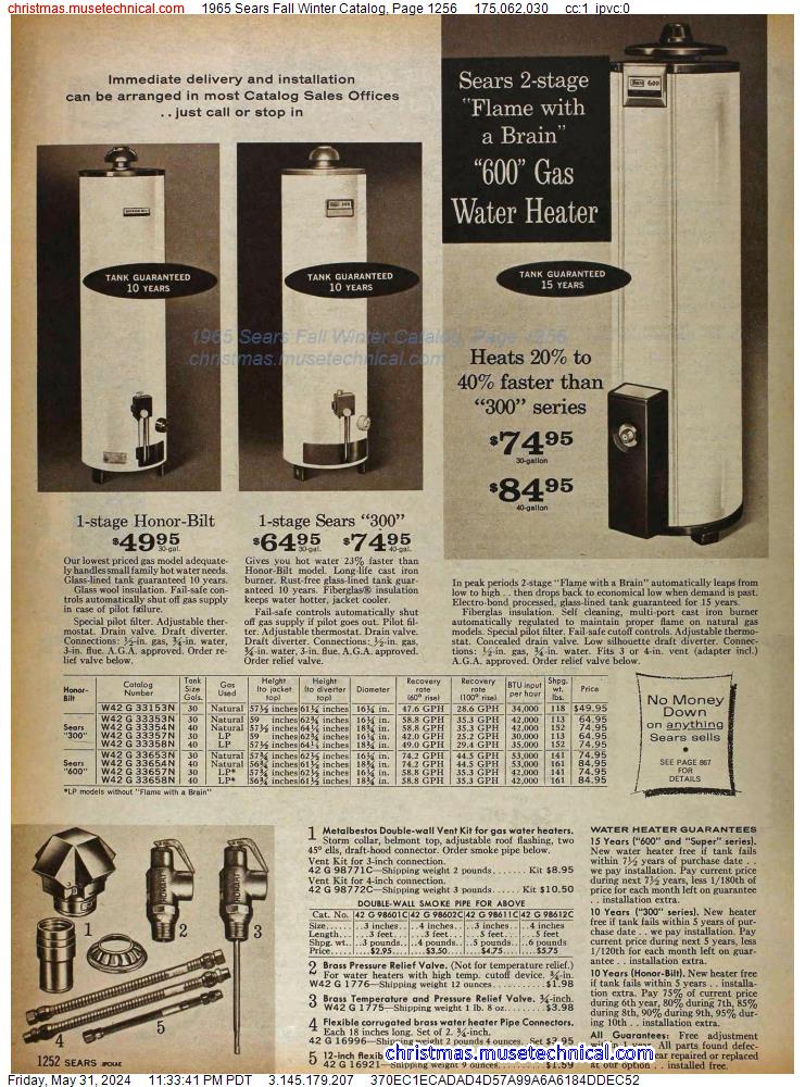 1965 Sears Fall Winter Catalog, Page 1256