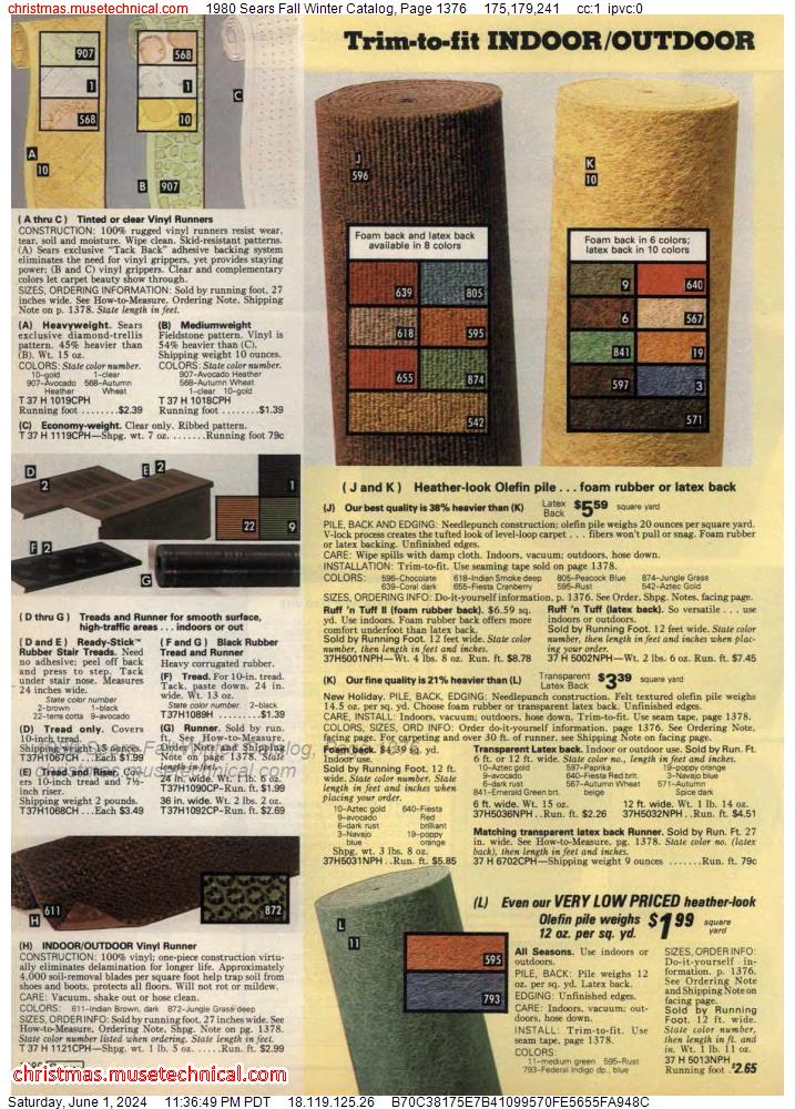 1980 Sears Fall Winter Catalog, Page 1376
