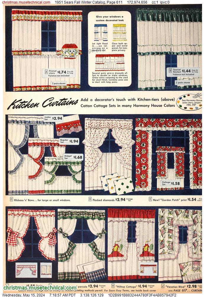 1951 Sears Fall Winter Catalog, Page 611