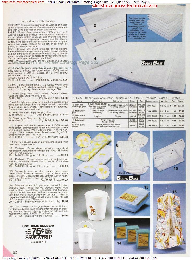 1984 Sears Fall Winter Catalog, Page 282