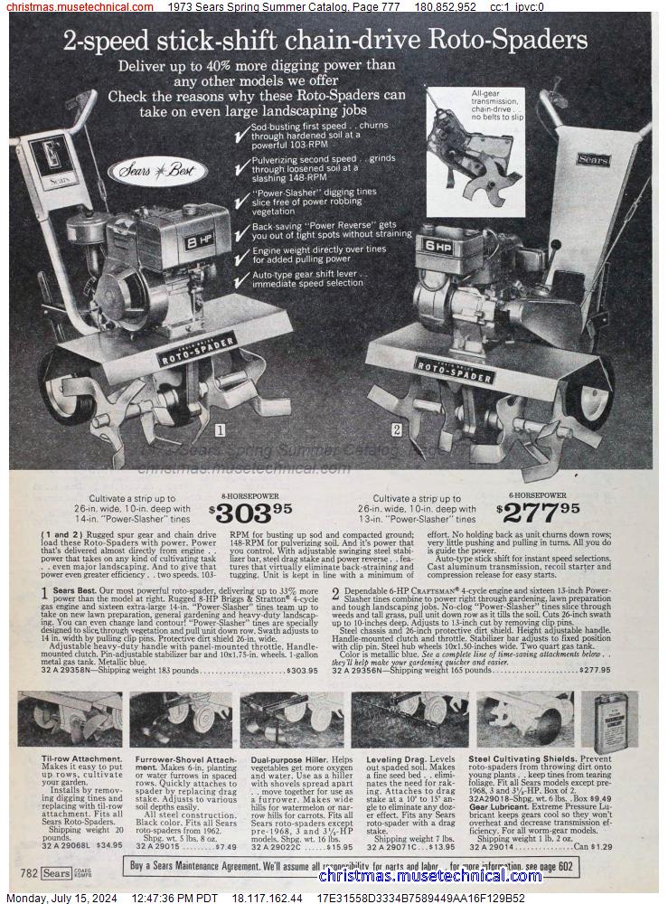 1973 Sears Spring Summer Catalog, Page 777