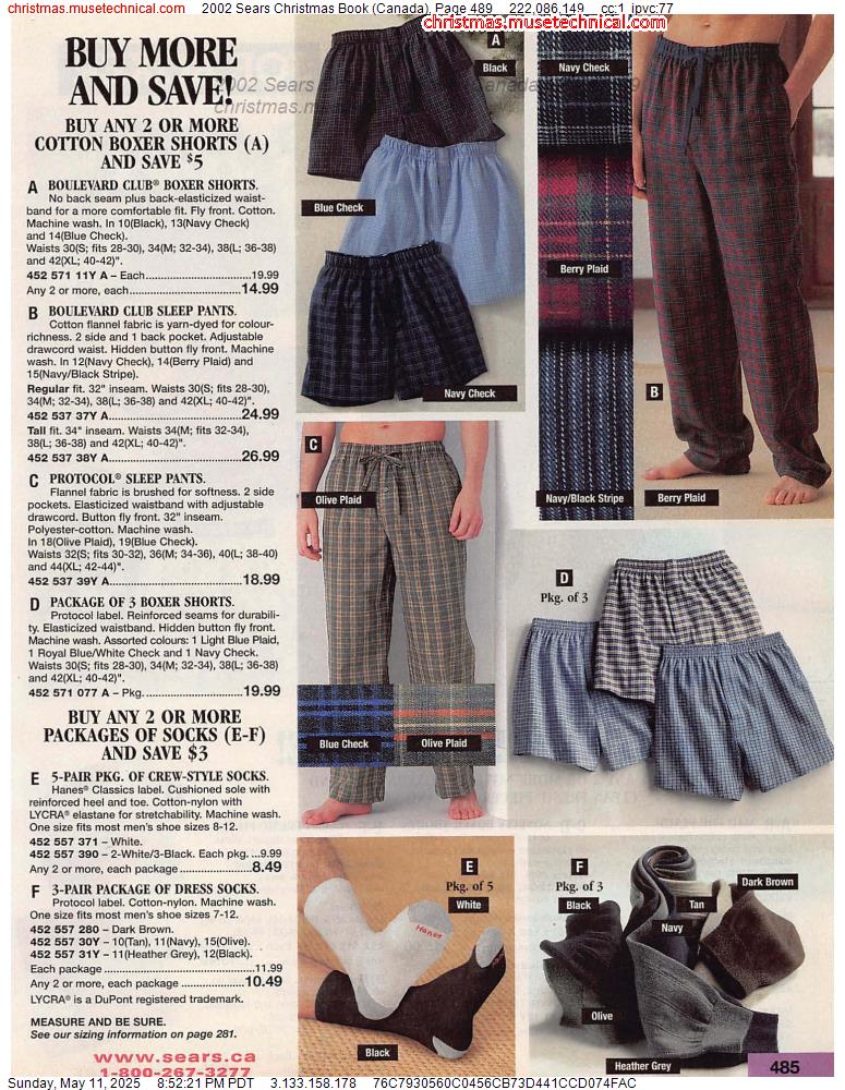 2002 Sears Christmas Book (Canada), Page 489