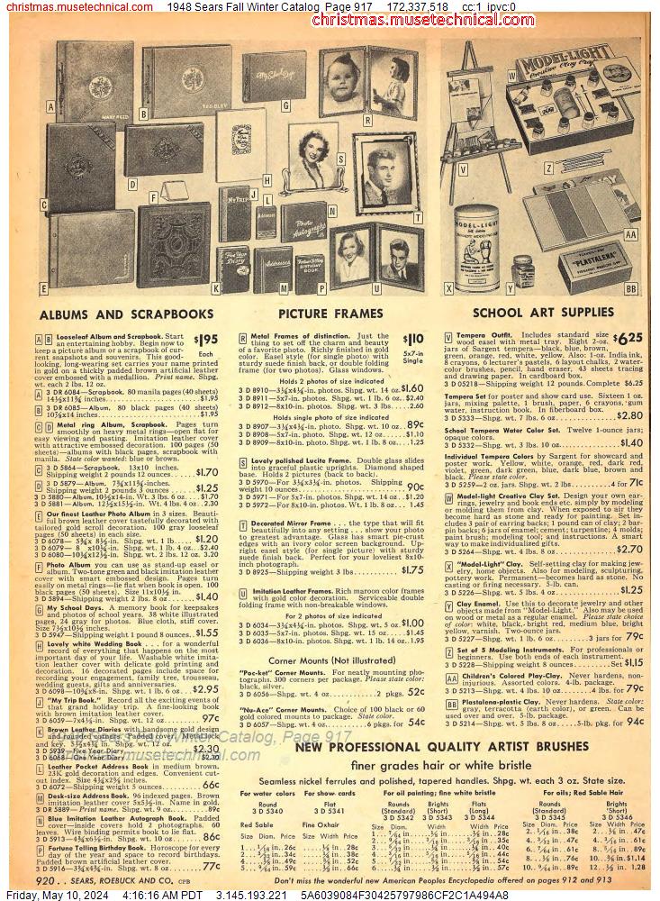 1948 Sears Fall Winter Catalog, Page 917