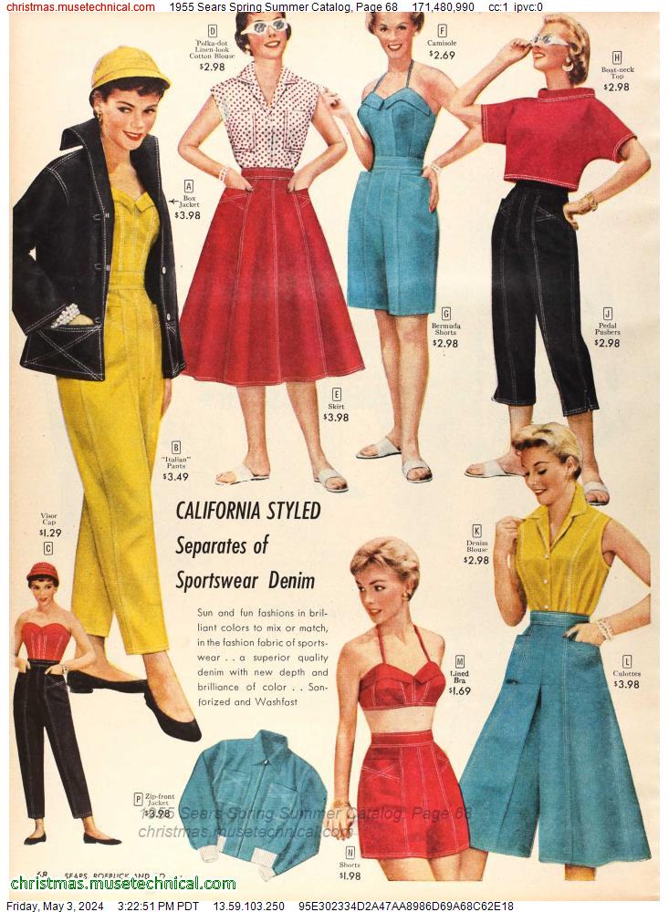 1955 Sears Spring Summer Catalog, Page 68