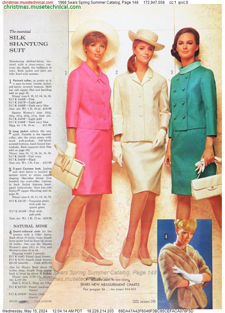 1966 Sears Spring Summer Catalog, Page 148