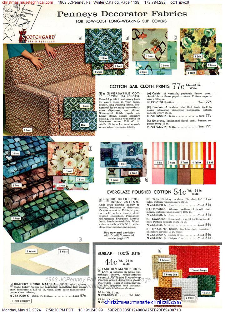 1963 JCPenney Fall Winter Catalog, Page 1138
