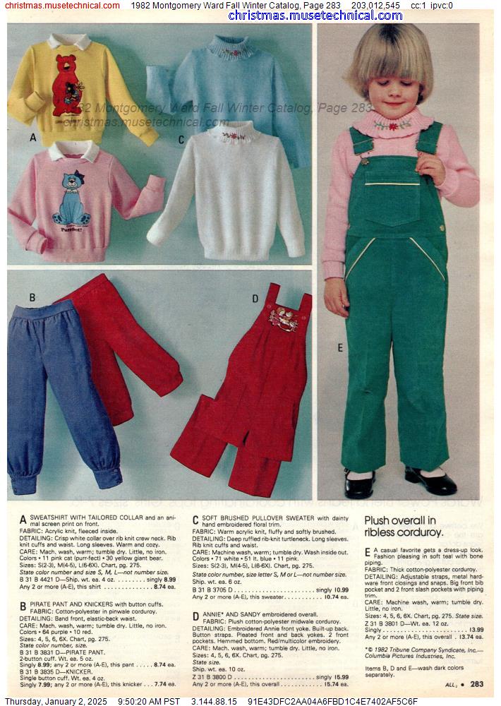 1982 Montgomery Ward Fall Winter Catalog, Page 283