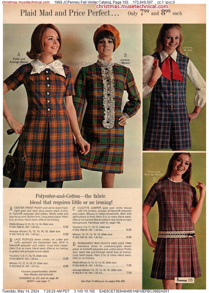 1969 JCPenney Fall Winter Catalog, Page 155