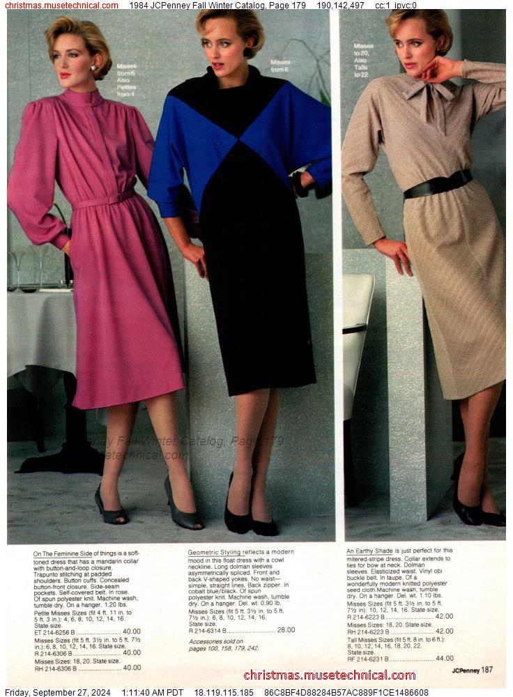 1984 JCPenney Fall Winter Catalog, Page 179 - Catalogs & Wishbooks