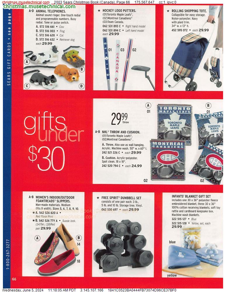 2003 Sears Christmas Book (Canada), Page 66