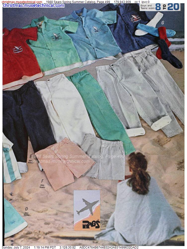 1988 Sears Spring Summer Catalog, Page 499