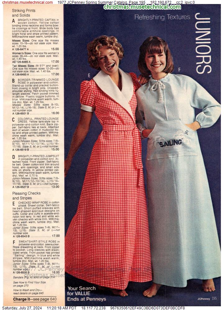1977 JCPenney Spring Summer Catalog, Page 195
