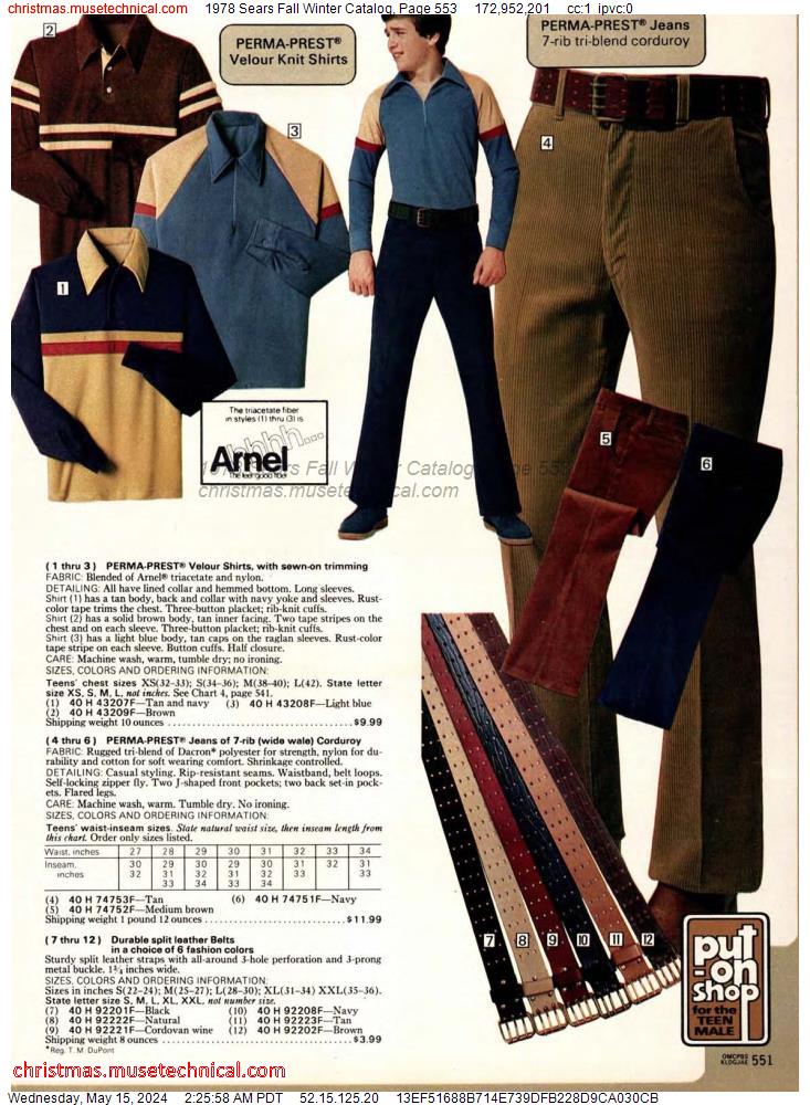 1978 Sears Fall Winter Catalog, Page 553