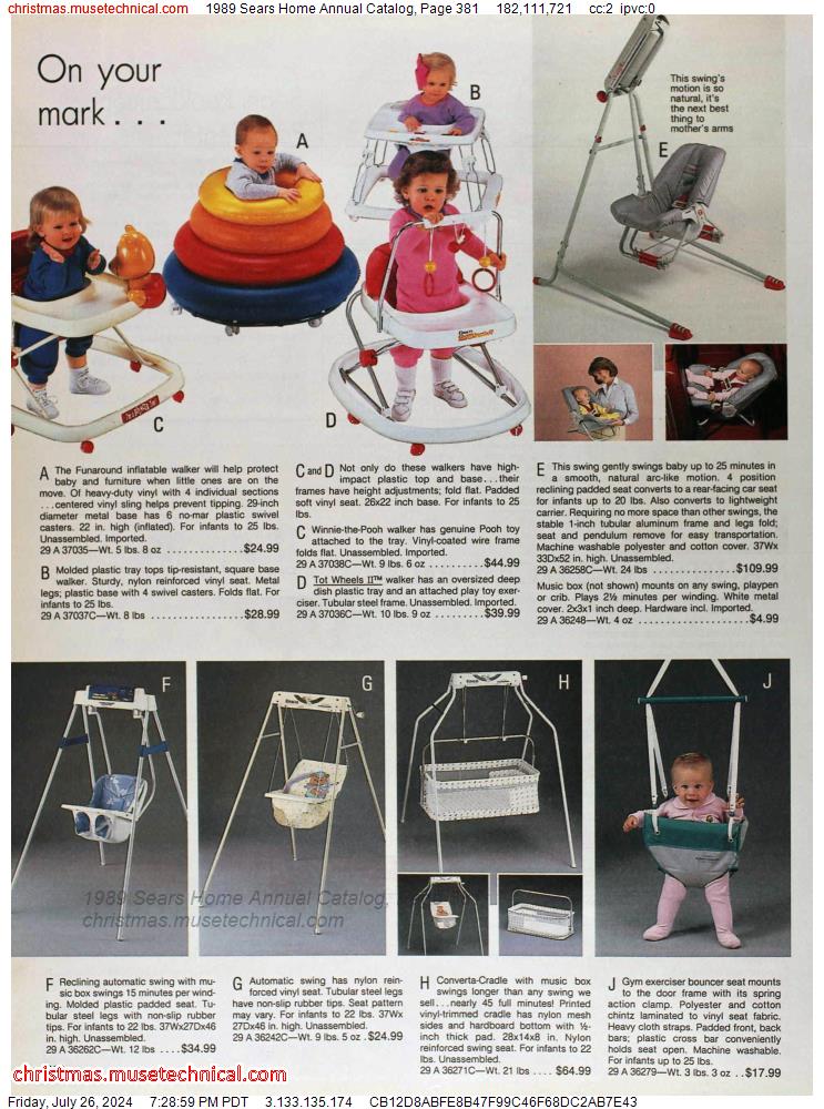 1989 Sears Home Annual Catalog, Page 381
