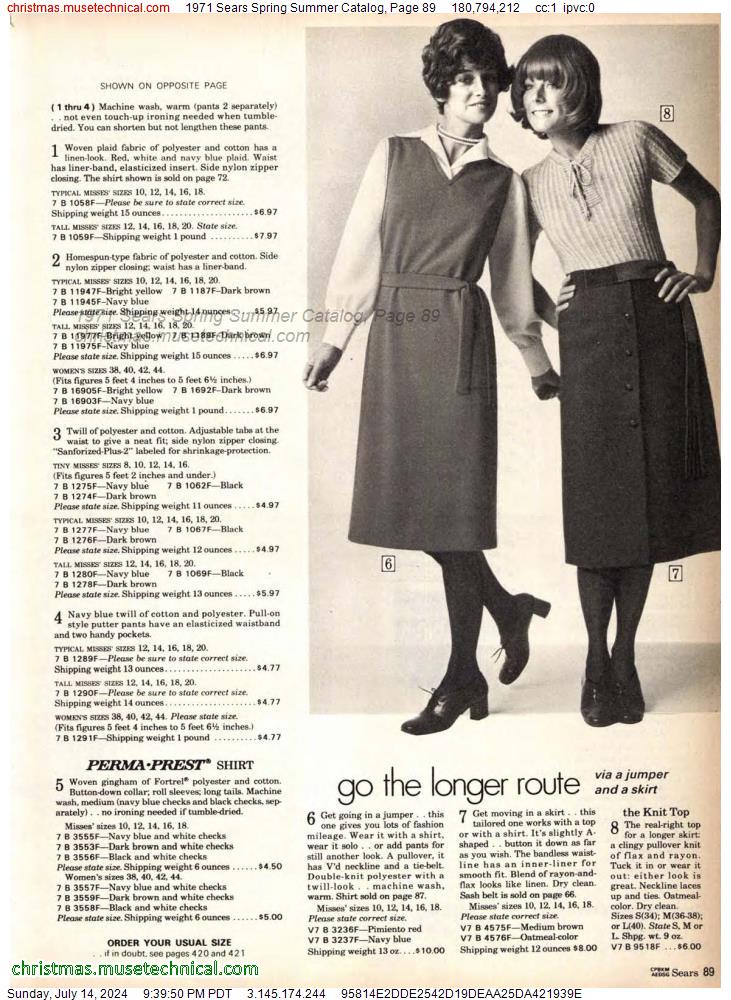 1971 Sears Spring Summer Catalog, Page 89