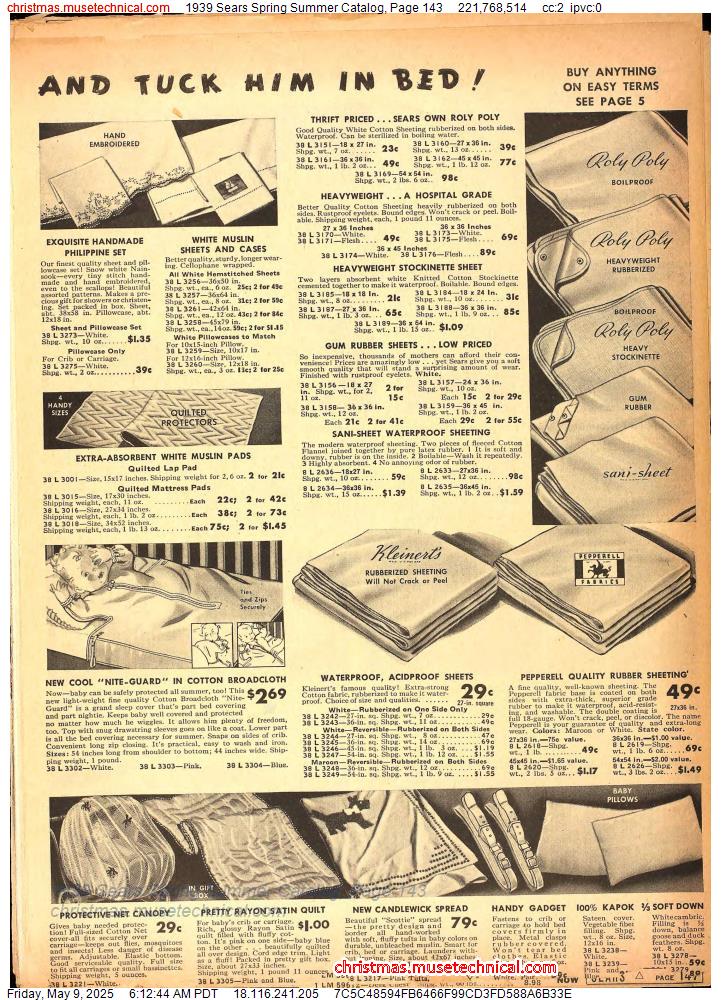 1939 Sears Spring Summer Catalog, Page 143