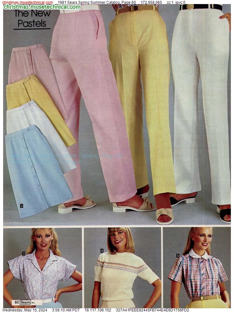 1981 Sears Spring Summer Catalog, Page 60