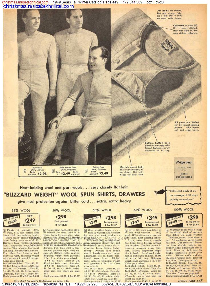 1949 Sears Fall Winter Catalog, Page 449