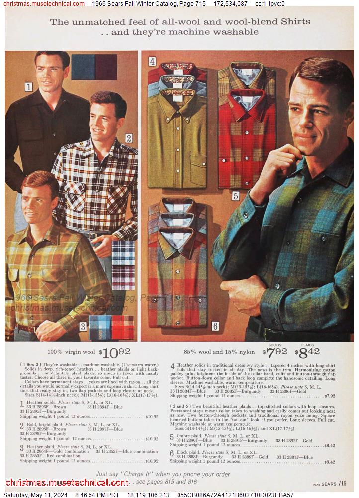 1966 Sears Fall Winter Catalog, Page 715