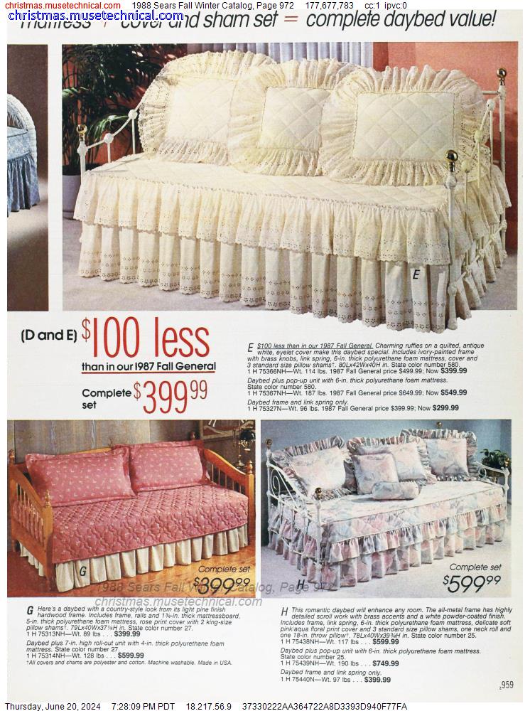 1988 Sears Fall Winter Catalog, Page 972
