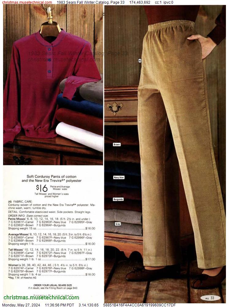 1983 Sears Fall Winter Catalog, Page 33