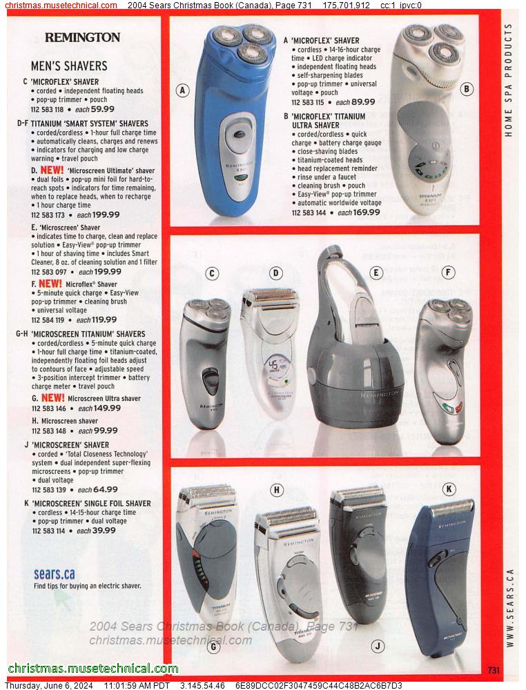 2004 Sears Christmas Book (Canada), Page 731