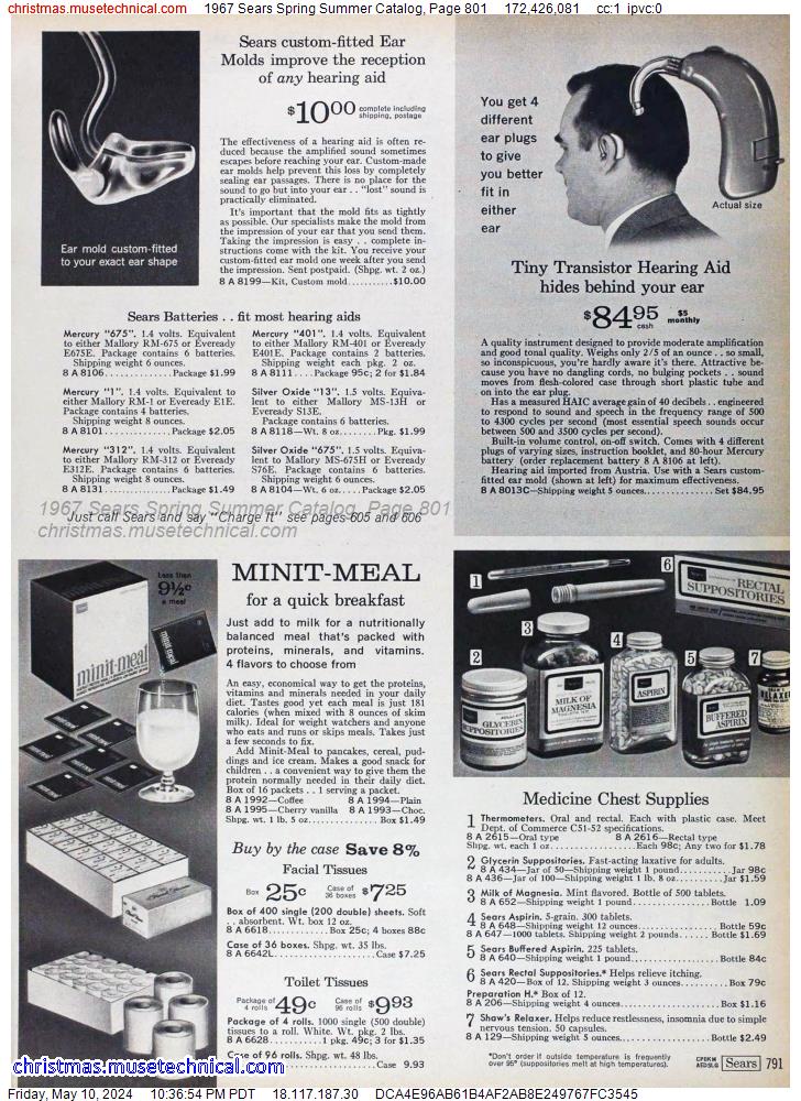 1967 Sears Spring Summer Catalog, Page 801