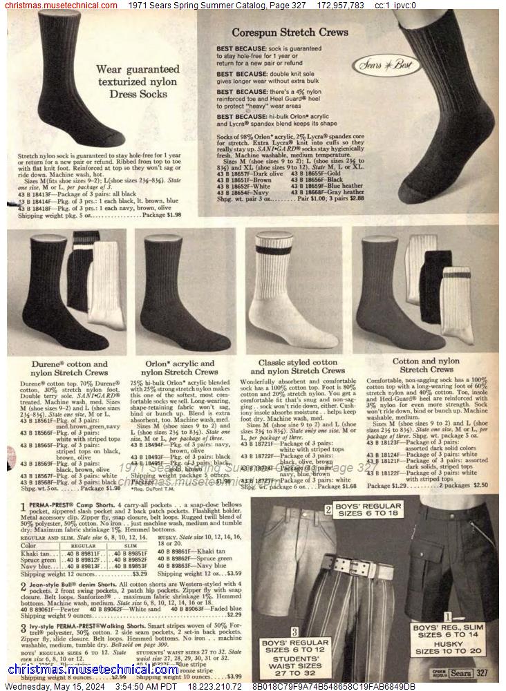 1971 Sears Spring Summer Catalog, Page 327