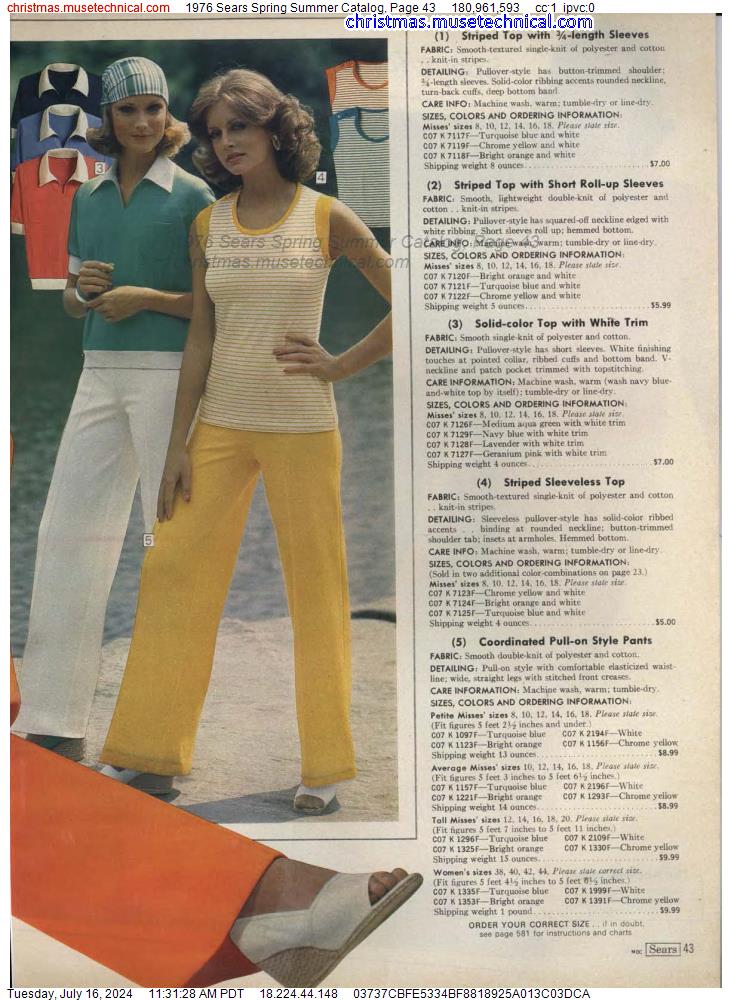1976 Sears Spring Summer Catalog, Page 43