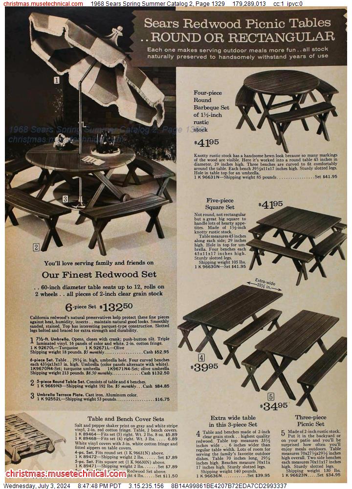 1968 Sears Spring Summer Catalog 2, Page 1329
