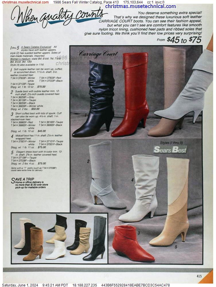 1986 Sears Fall Winter Catalog, Page 413