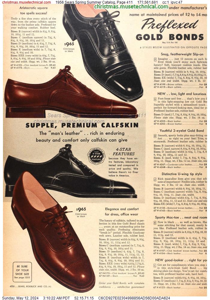 1956 Sears Spring Summer Catalog, Page 411