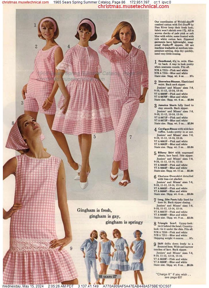 1965 Sears Spring Summer Catalog, Page 86