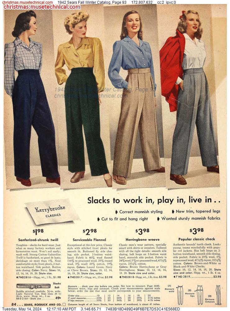 1942 Sears Fall Winter Catalog, Page 93