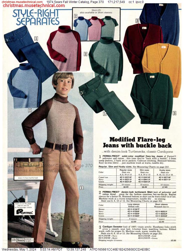 1974 Sears Fall Winter Catalog, Page 370