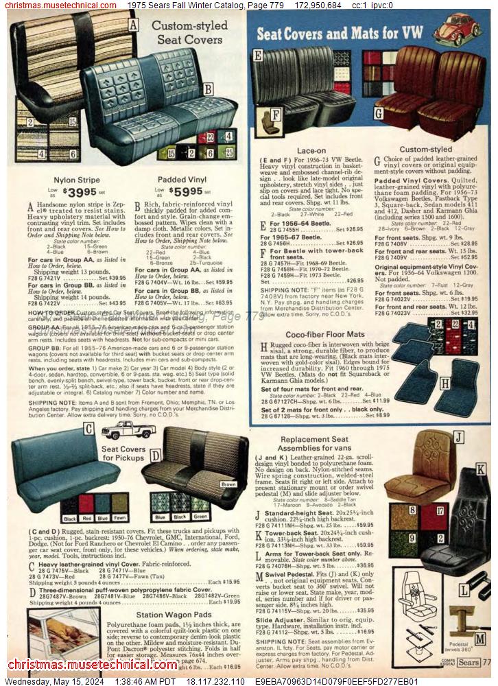 1975 Sears Fall Winter Catalog, Page 779