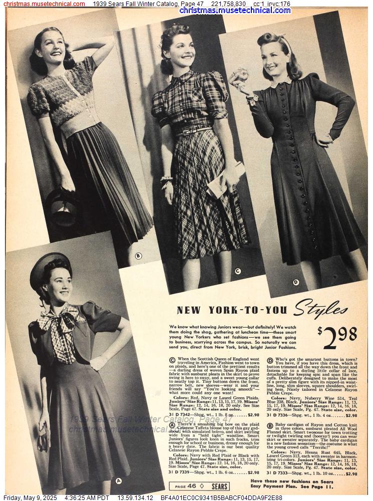 1939 Sears Fall Winter Catalog, Page 47
