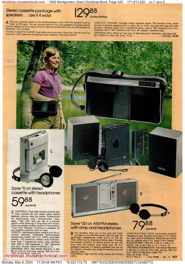 1982 Montgomery Ward Christmas Book, Page 425