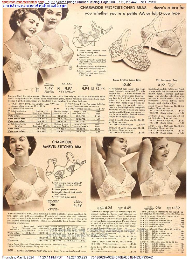 1955 Sears Spring Summer Catalog, Page 208