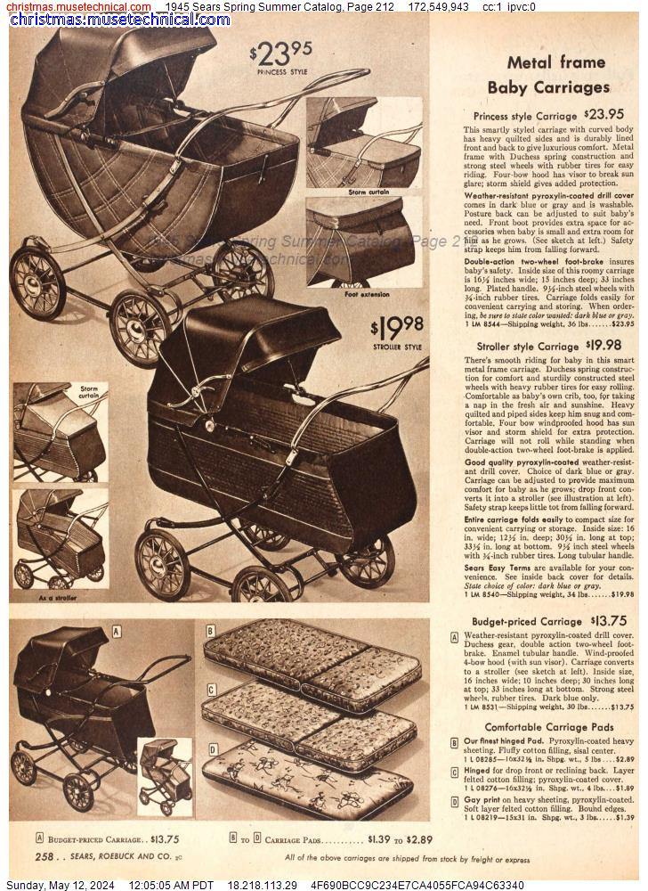1945 Sears Spring Summer Catalog, Page 212