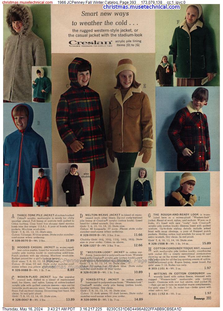 1966 JCPenney Fall Winter Catalog, Page 393